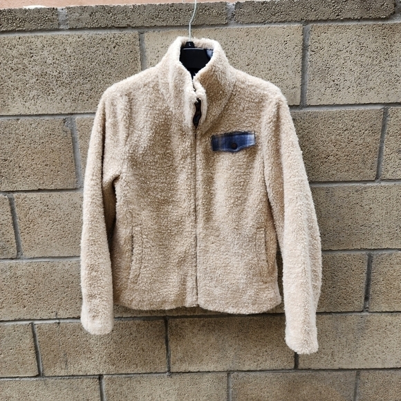 Pendleton Sherpa Jacket Light Beige Womens Size M - Picture 1 of 8
